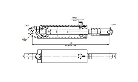Гидроцилиндр ЦГ-60.30х175.22-01